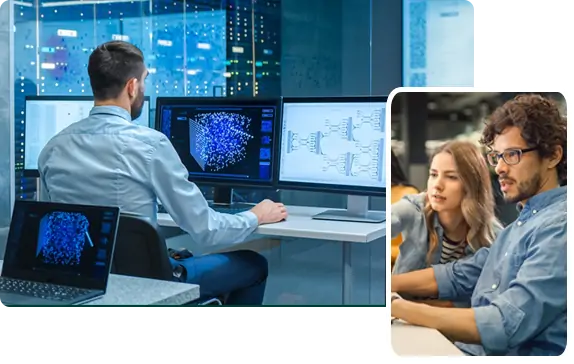 Technology team working